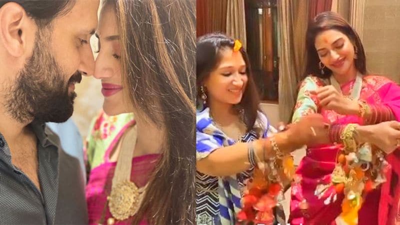 Nusrat Jahan Celebrate Rakhi with Husband Nikhil Jain and brother KPG