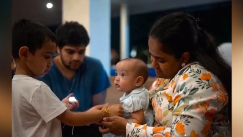 Salman Khan first clean shave then celebrate Rakshabandhan with sisters Arpita Alvira at panvel farmhouse photos viral KPJ
