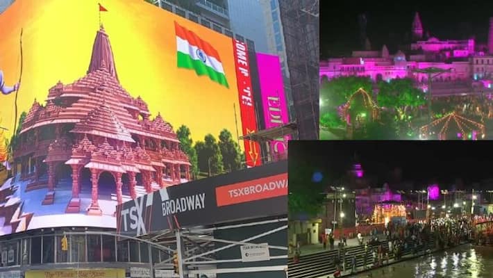ayodhya to New York s Times Square celebrate Ram Temple event bsm ayodhya to New York s Times Square celebrate Ram Temple event bsm
