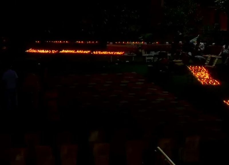 light earthen lamps in the joy of building Ram temple in Ayodhya kpn