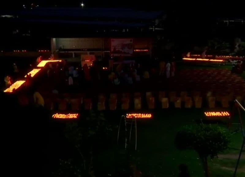 light earthen lamps in the joy of building Ram temple in Ayodhya kpn