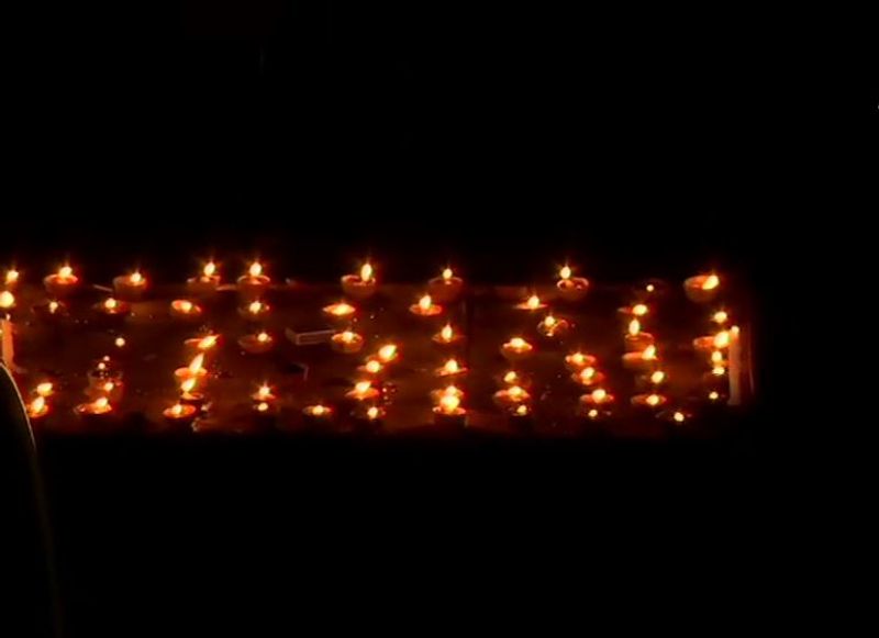 light earthen lamps in the joy of building Ram temple in Ayodhya kpn