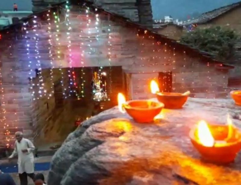 light earthen lamps in the joy of building Ram temple in Ayodhya kpn