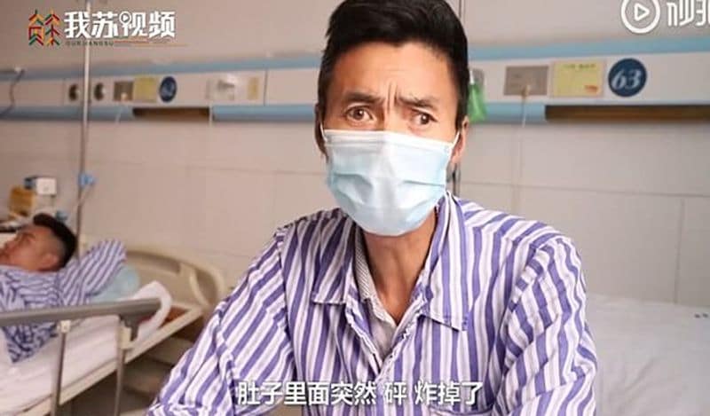 Man blocked bowel 'explodes' after he ate a big bowl of dumplings before doctors save him in emergency surgery