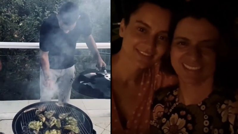 kangana Ranaut And Rangoli chandel Brother gives her surprise cooked Dinner for family See in pics KPY