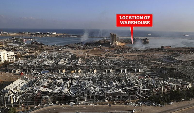 satellite images came out 24 hours after the Beirut blast city destroyed like this from the sky kph