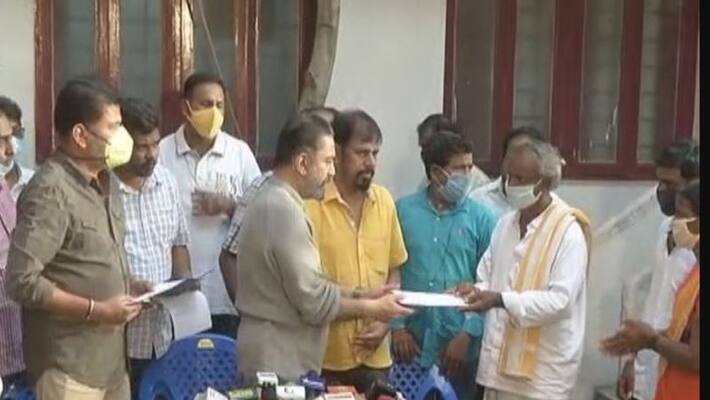 Indian 2 accident Kamal and shankar issue Relief found cheques for the families Indian 2 accident Kamal and shankar issue Relief found cheques for the families