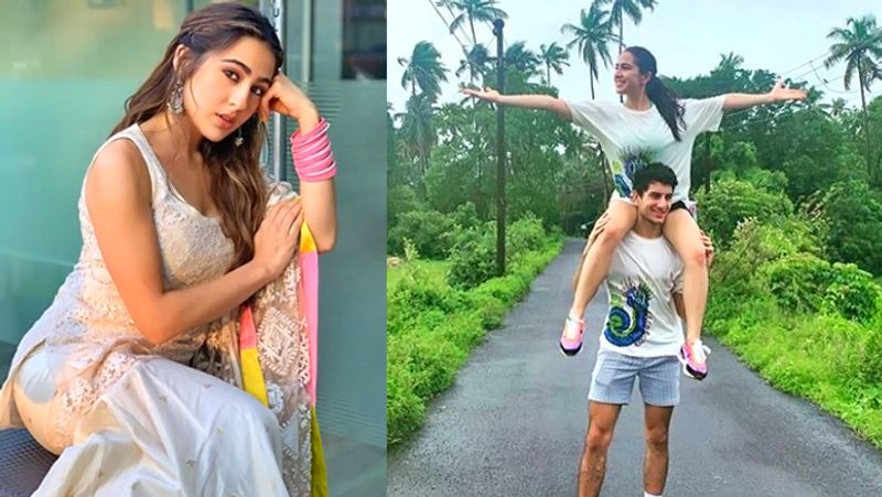 Saif Ali Khan Duaghter Sara sit on brother Ibrahim Ali Khan Shoulder KPG