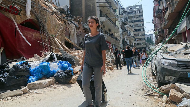 shocking photographs after the blast in Ammonium nitrate explosive in lebanon capital Beirut kpa
