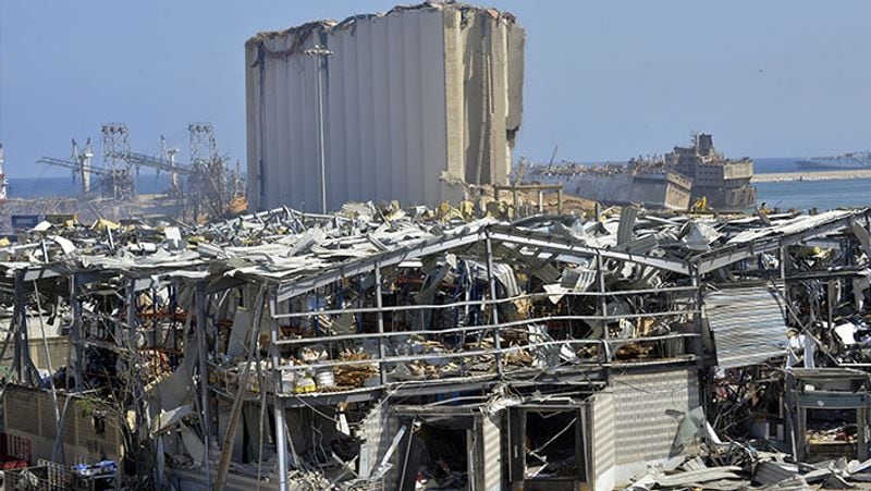 shocking photographs after the blast in Ammonium nitrate explosive in lebanon capital Beirut kpa