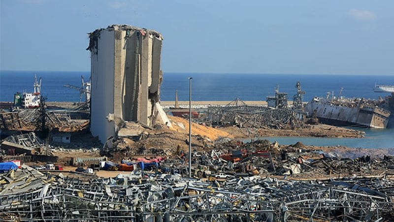 shocking photographs after the blast in Ammonium nitrate explosive in lebanon capital Beirut kpa