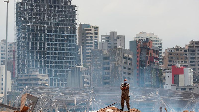 shocking photographs after the blast in Ammonium nitrate explosive in lebanon capital Beirut kpa