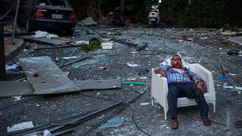 shocking photographs after the blast in Ammonium nitrate explosive in lebanon capital Beirut kpa