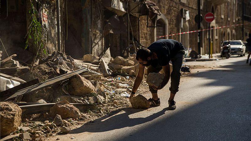 shocking photographs after the blast in Ammonium nitrate explosive in lebanon capital Beirut kpa