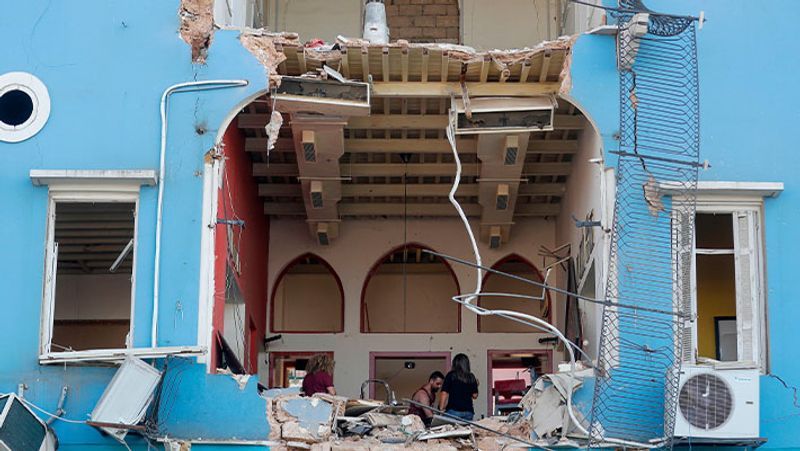 shocking photographs after the blast in Ammonium nitrate explosive in lebanon capital Beirut kpa