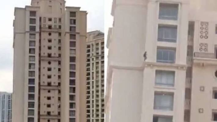Viral video of Girl Walking on Ledge of High Rise Apartment Viral video of Girl Walking on Ledge of High Rise Apartment
