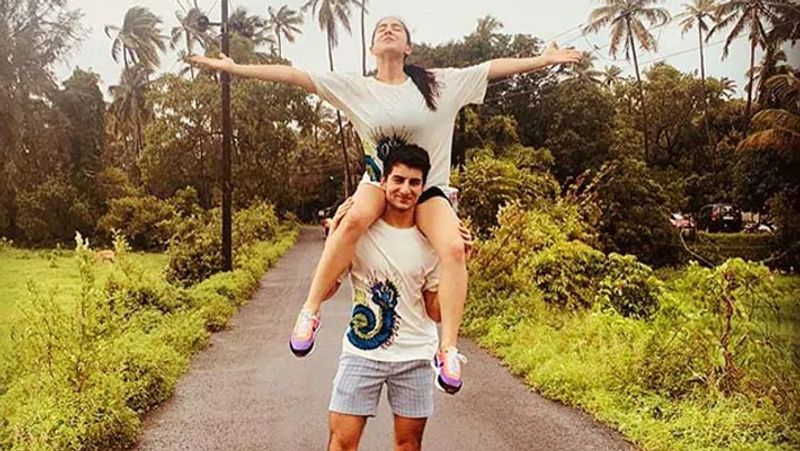 Sara Ali Khan And Brother Ibrahim Ali Khan chilling in pool Sharing incredible relationship and siblings goal KPJ