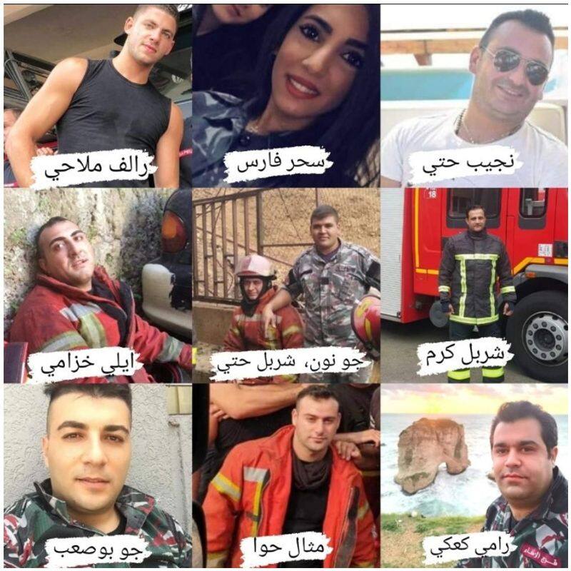beirut weeps in memory of the firefighters missing during blast