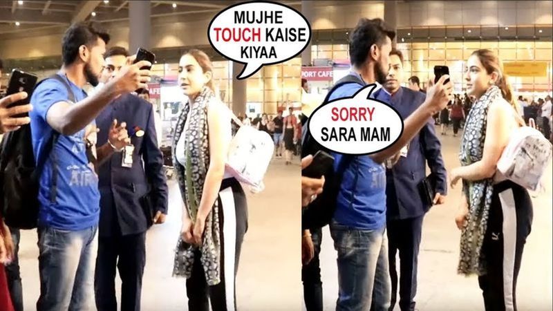 When a fan tried to touch Sara Ali Khan inappropriately here's what happened next