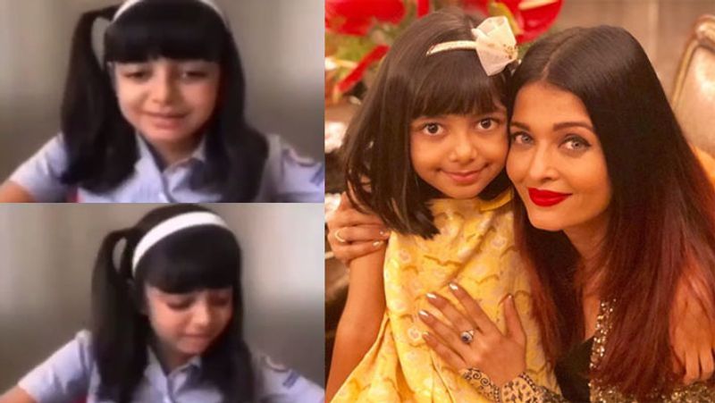 Aishwarya Rai Bachchan Abhishek Bachchan Daughter Aaradhya busy in Taking Online Classes at home KPJ