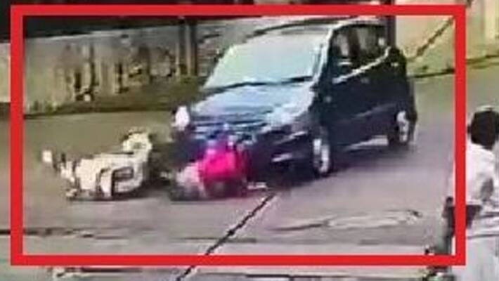 car hits woman and rolled over her in mangalore car hits woman and rolled over her in mangalore