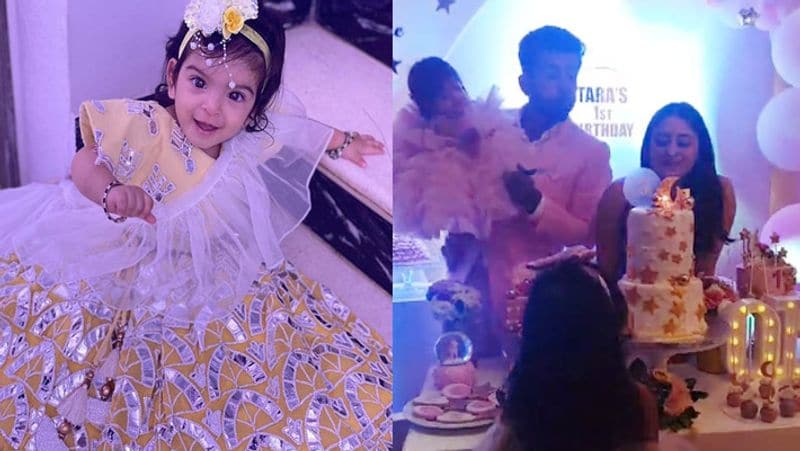 jay bhaushali and mahhi vij celebrate their daughter tara first grand birthday here is the photos of celebration KPJ