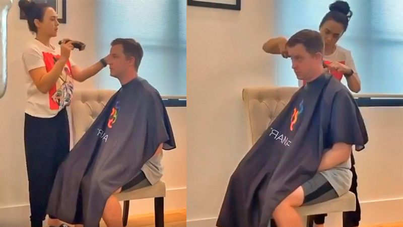 Preity zinta cuts husband gene goodenough hair professionaly KPG
