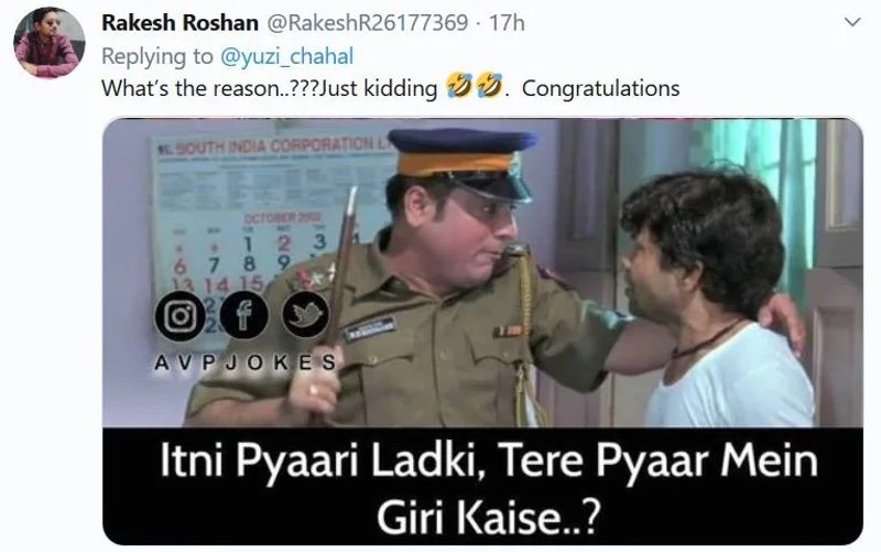 People are surprised by Yuzvendra Chahal engagement, a flood of funny memes on social media; Such reactions coming asa