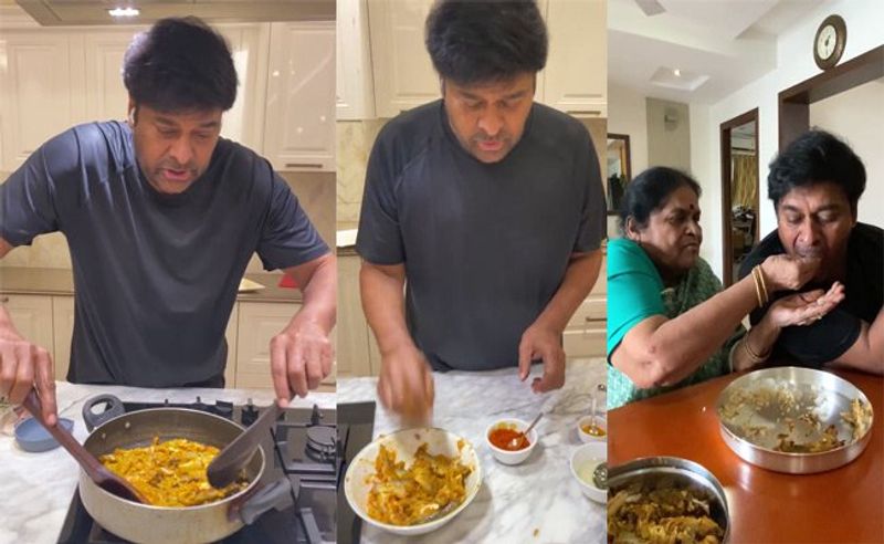 Chiranjeevi Prepared Chinta Parigala Fry For Mother