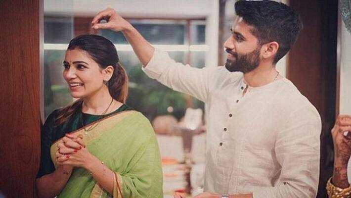 naga chaitanya pranks on samantha in rana marriage event naga chaitanya pranks on samantha in rana marriage event