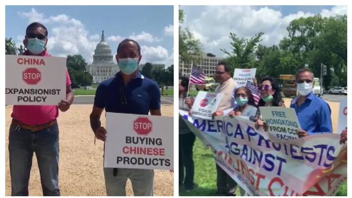Indian Vietnamese & Tibetan community hold anti-China protest in Washington BSS Indian Vietnamese & Tibetan community hold anti-China protest in Washington BSS