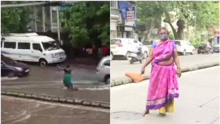 Mumbai Woman Stood 7 Hours Near Manhole Amid Rain To Save Mumbai Woman Stood 7 Hours Near Manhole Amid Rain To Save
