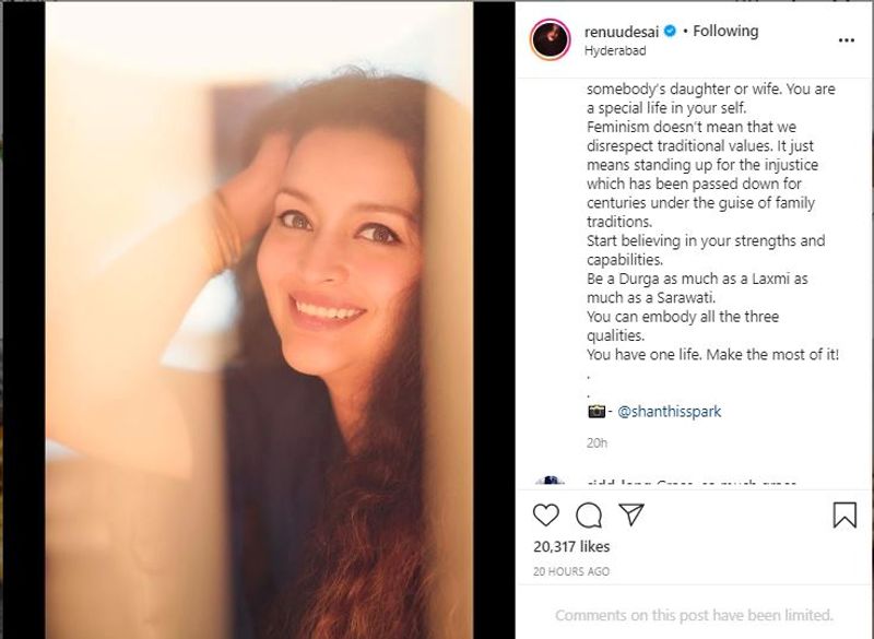 Renu Desai shocking post on feminism and women strengths