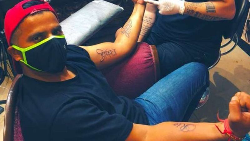 raina inked 3 tattoo in his arm and hand before ipl 2020 dva