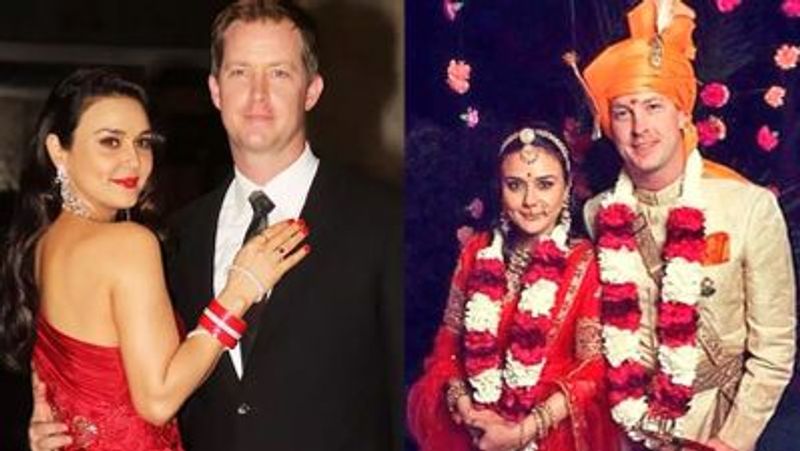 Preity Zinta cuts husband gene goodenough hair professionaly