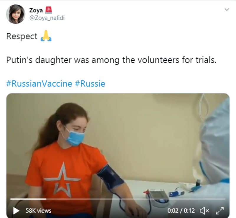 Is it video of Covid 19 Vaccination of Vladimir Putins daughter