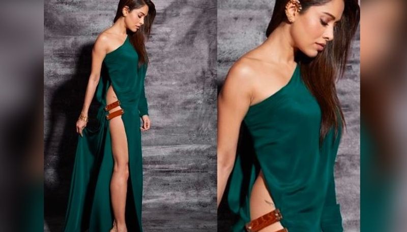 When Nushrat Bharucha raises the temperature with her too much high thigh slit ADB