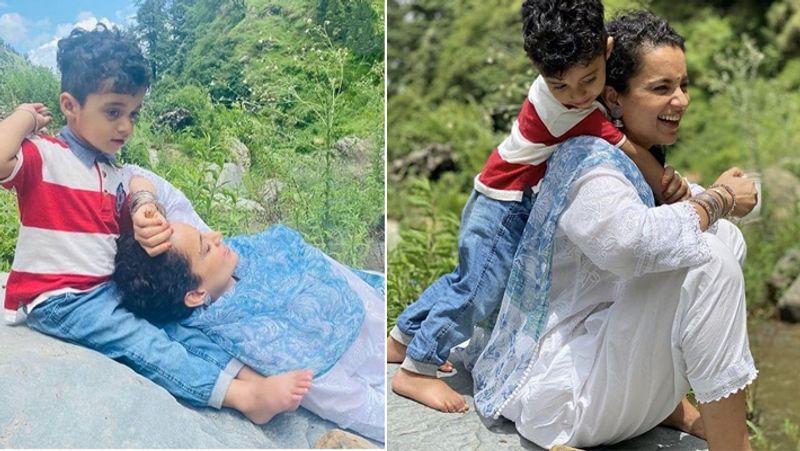 kangana Ranaut Shared Fun pics With nephew prithvi See cute photos KPY