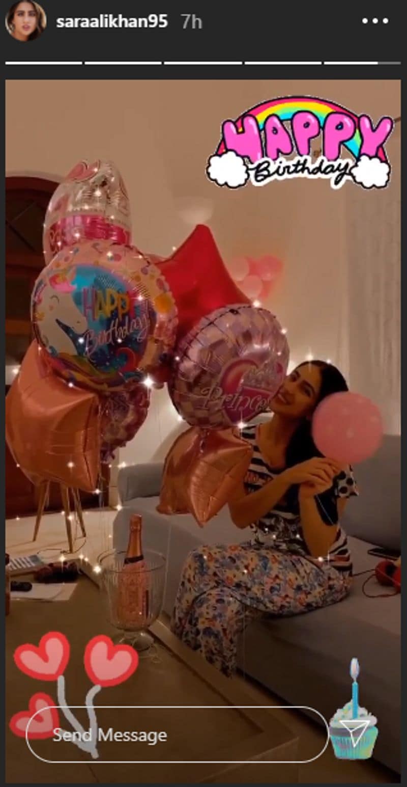 Sara took to Instagram to share a few pictures from her midnight birthday celebrations
