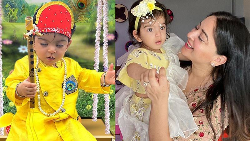 jay bhaushali and mahhi vij celebrate Janmasthami dressup daughter tara as Kanhaiya KPJ