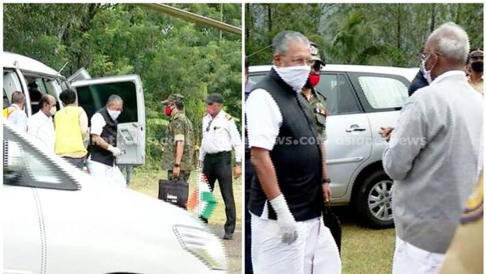 rajamala tragedy kerala cm pinarayi vijayan and governor travel to pettimudy rajamala tragedy kerala cm pinarayi vijayan and governor travel to pettimudy