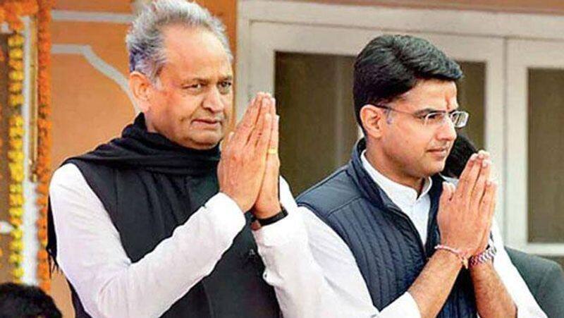 Rajasthan Reunited hands .. Asokelad Sachin Pilot .. Congress in strong majority. !!