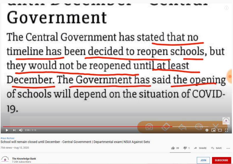 is it central govt decided School will remain closed until December