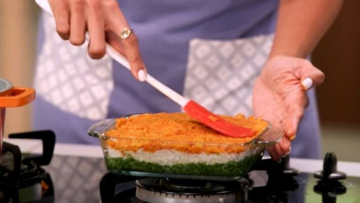 Independence Day Special Recipe Tiranga Pulao by Shilpa Shetty Kundra kitchen BDD Independence Day Special Recipe Tiranga Pulao by Shilpa Shetty Kundra kitchen BDD