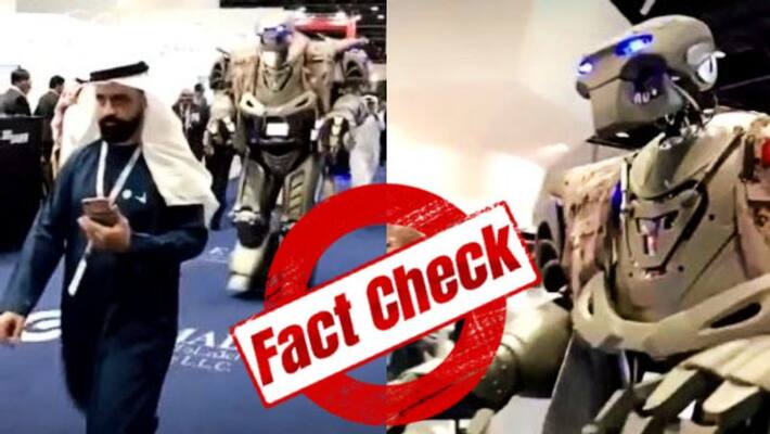 Fact Check, did Emir of Bahrain arrive in Dubai with his robot body guard, video goes viral ALB Fact Check, did Emir of Bahrain arrive in Dubai with his robot body guard, video goes viral ALB