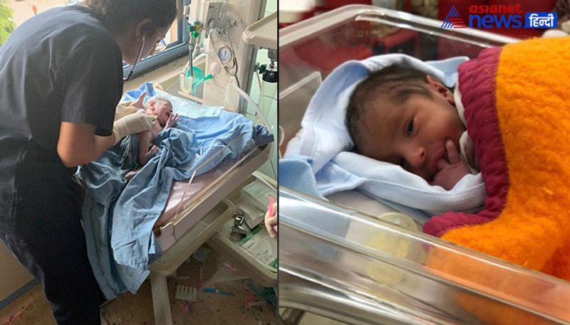 Woman delivered during a loud blast in Beirut KPZ