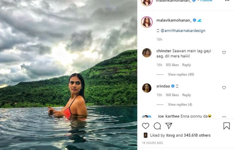 Malavika Mohanan Hot Bikini Photo Going Viral in social media