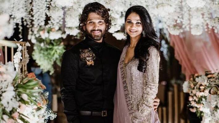 Allu Arjun and Snehareddy grabs all attention in NIharika's engagement Allu Arjun and Snehareddy grabs all attention in NIharika's engagement