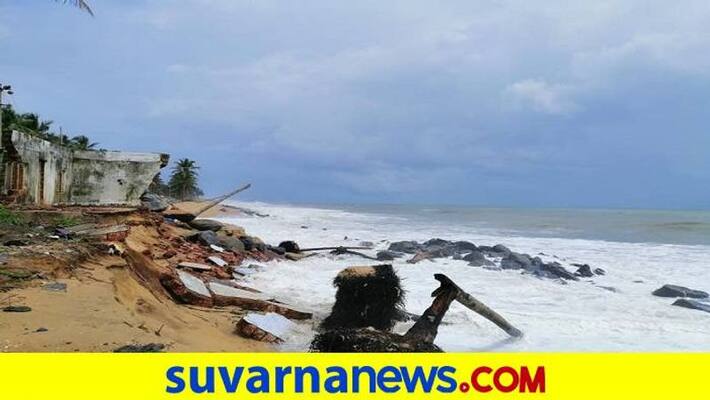 Sea Erosion in Rabindranath Tagore Beach in Karwar grg Sea Erosion in Rabindranath Tagore Beach in Karwar grg