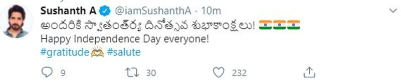 Tollywood Celebrities Wishes Happy Independence Day